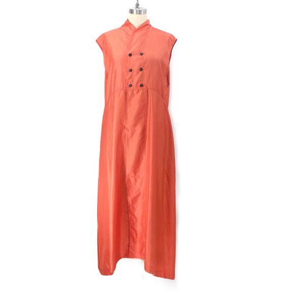 J Morgan Puett Shack Incorporated Dress 100% Silk Gillet Empire Duster Long Vest - Picture 1 of 16